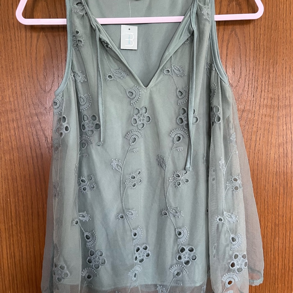 NWT! Maurices Pretty Sage Green Top